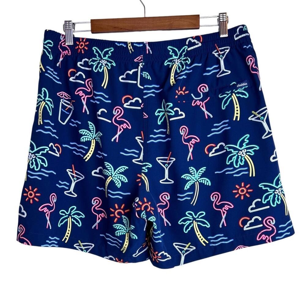 Chubbies Mens Swim Trunks Neon Lights Flamingo Tropical Stretch Board Shorts XXL - Picture 3 of 7